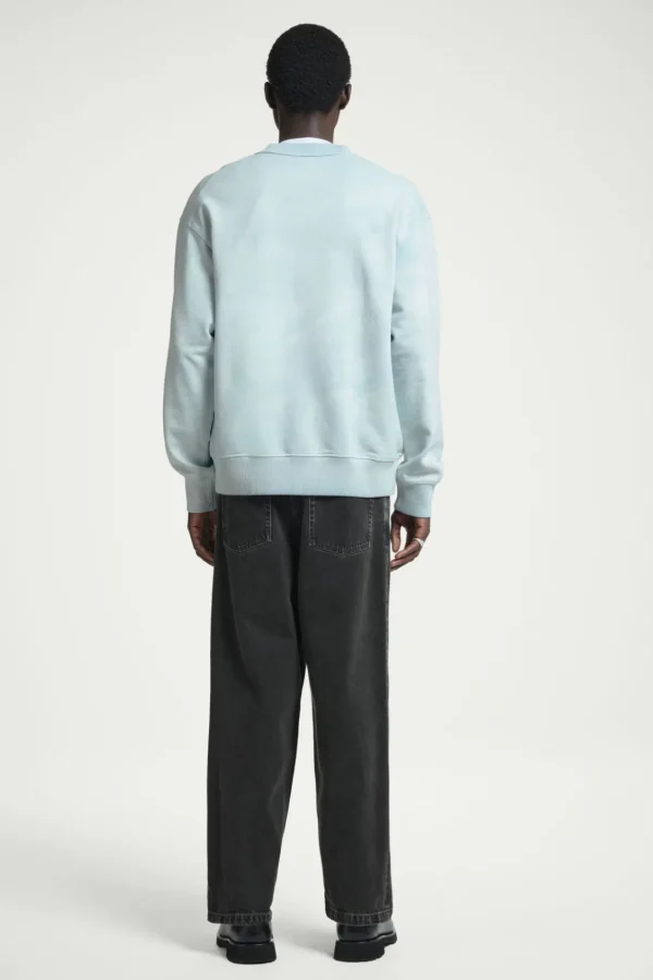 COS ACID-WASH SWEATSHIRT LIGHT BLUE Cheap