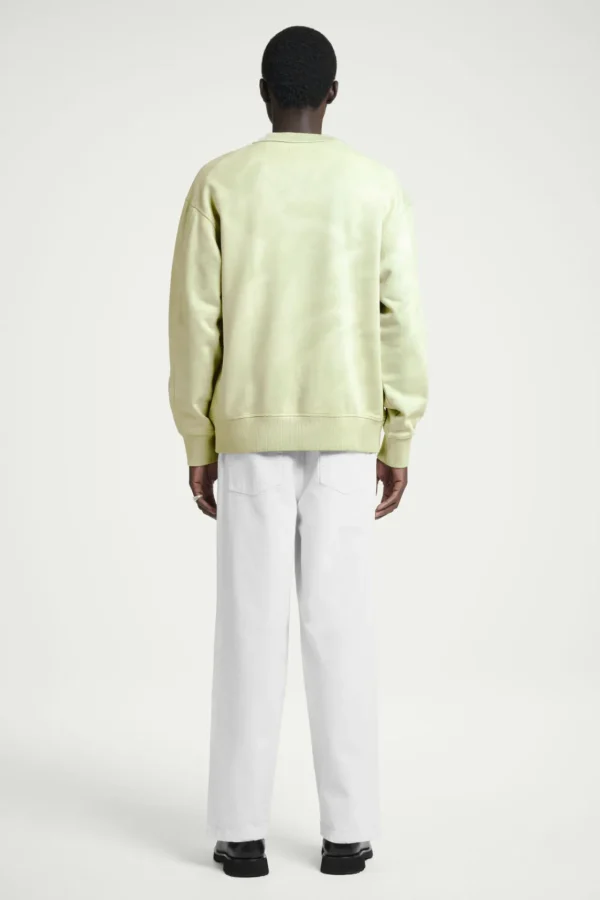 COS ACID-WASH SWEATSHIRT LIGHT GREEN Flash Sale