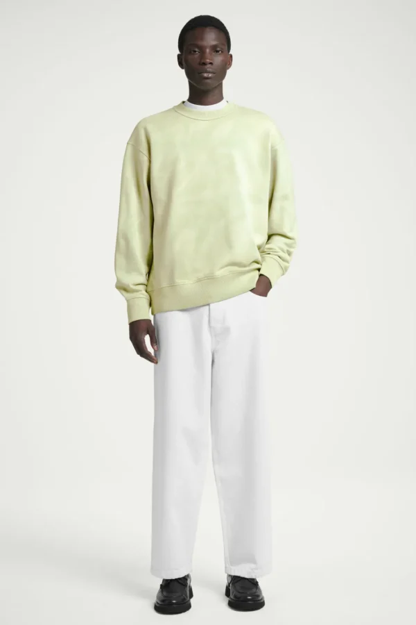 COS ACID-WASH SWEATSHIRT LIGHT GREEN Flash Sale