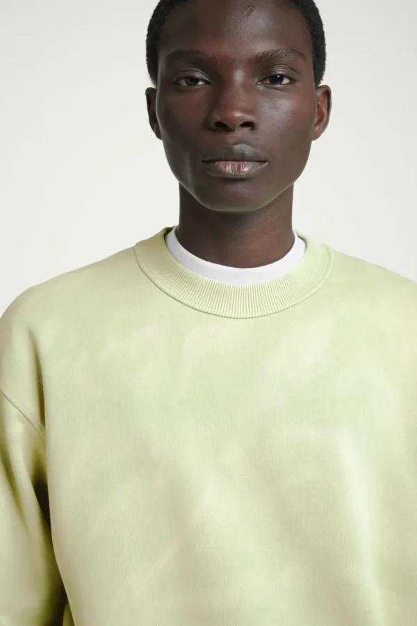 COS ACID-WASH SWEATSHIRT LIGHT GREEN Flash Sale