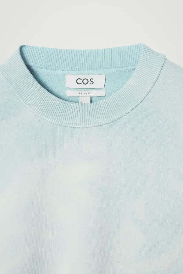 COS ACID-WASH SWEATSHIRT LIGHT BLUE Cheap