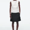 COS A-LINE LINEN MINI SKIRT BLACK New