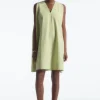 COS A-LINE SLEEVELESS MINI DRESS GREEN Fashion