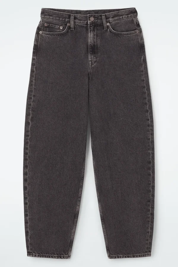 COS ARCH TAPERED JEANS BLACK Best Sale