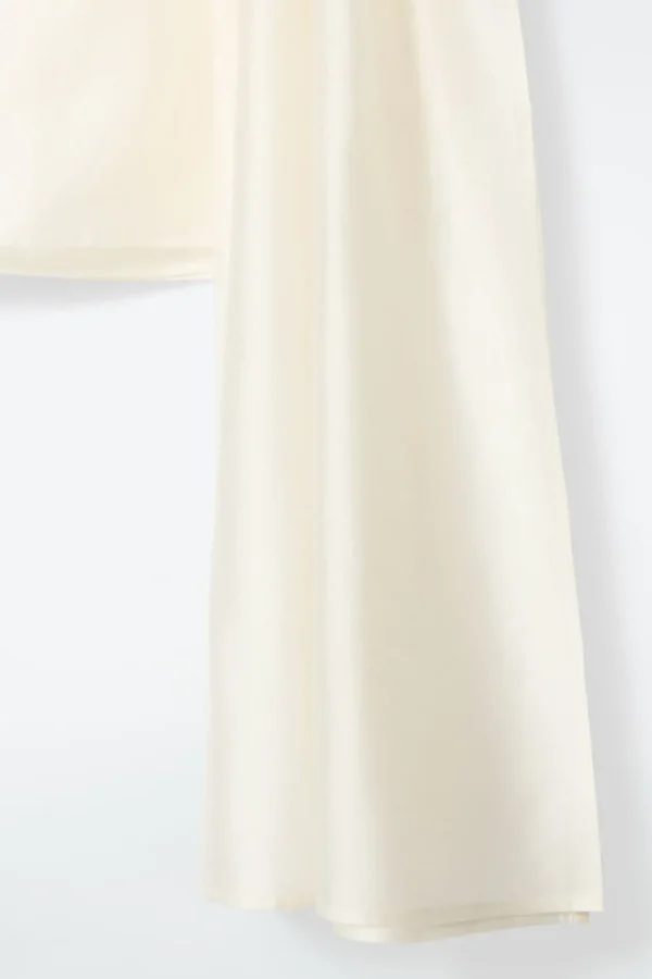 COS ASYMMETRIC BROOCH-DETAIL BLOUSE IVORY Best