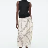 COS ASYMMETRIC DRAPED SKIRT WHITE Store