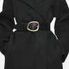 COS ASYMMETRIC-BUCKLE LEATHER BELT BLACK Fashion