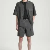 COS BELTED CARGO SHORTS GRAY Cheap