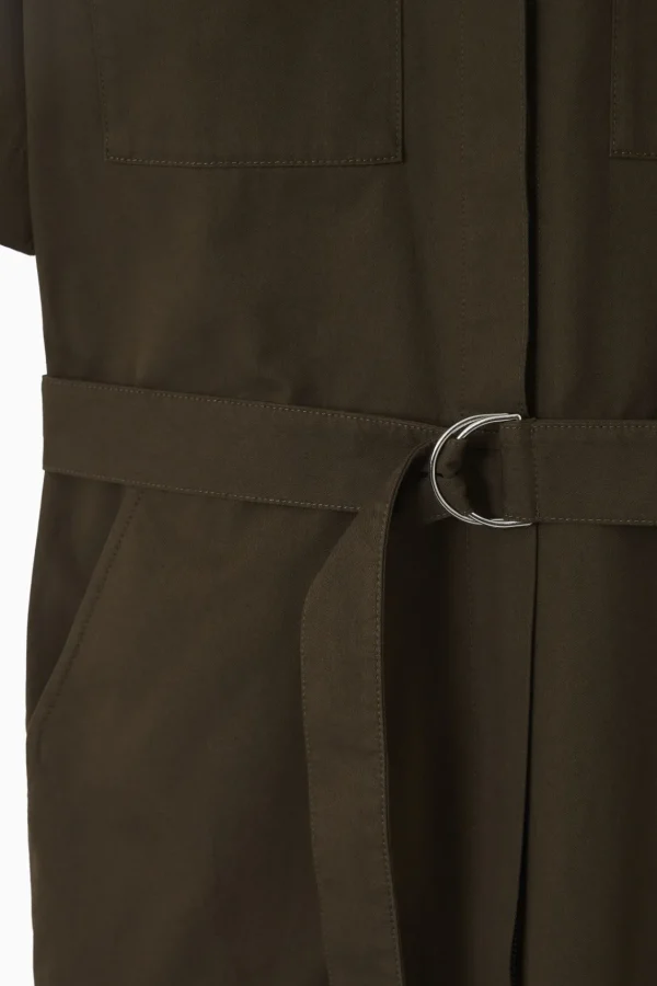 COS BELTED UTILITY BOILERSUIT DARK KHAKI Online