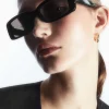 COS BLADE SUNGLASSES - RECTANGLE BLACK Flash Sale