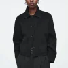 COS BOXY DOUBLE-FACED WOOL JACKET BLACK Best