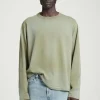 COS BOXY HEAVYWEIGHT LONG-SLEEVED T-SHIRT KHAKI Fashion