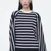 COS BOXY LONG-SLEEVED T-SHIRT NAVY / OFF-WHITE / STRIPED Cheap