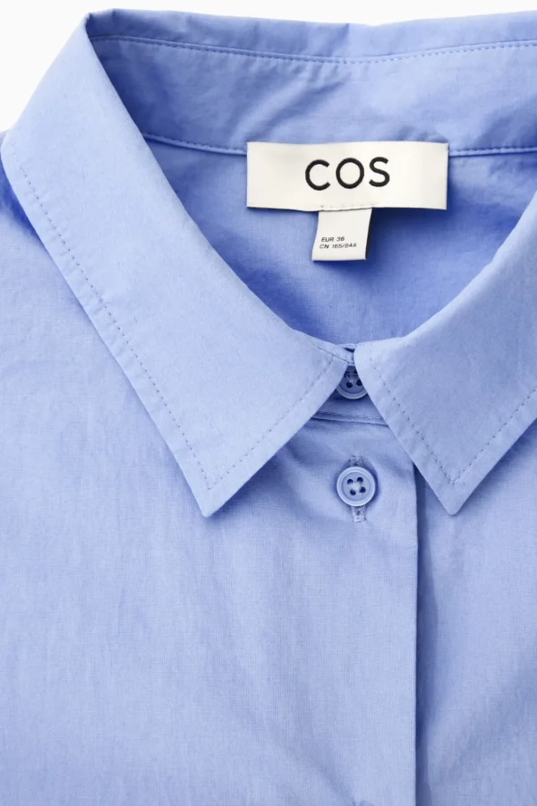 COS BOXY SHORT-SLEEVED POPLIN SHIRT LIGHT BLUE Online