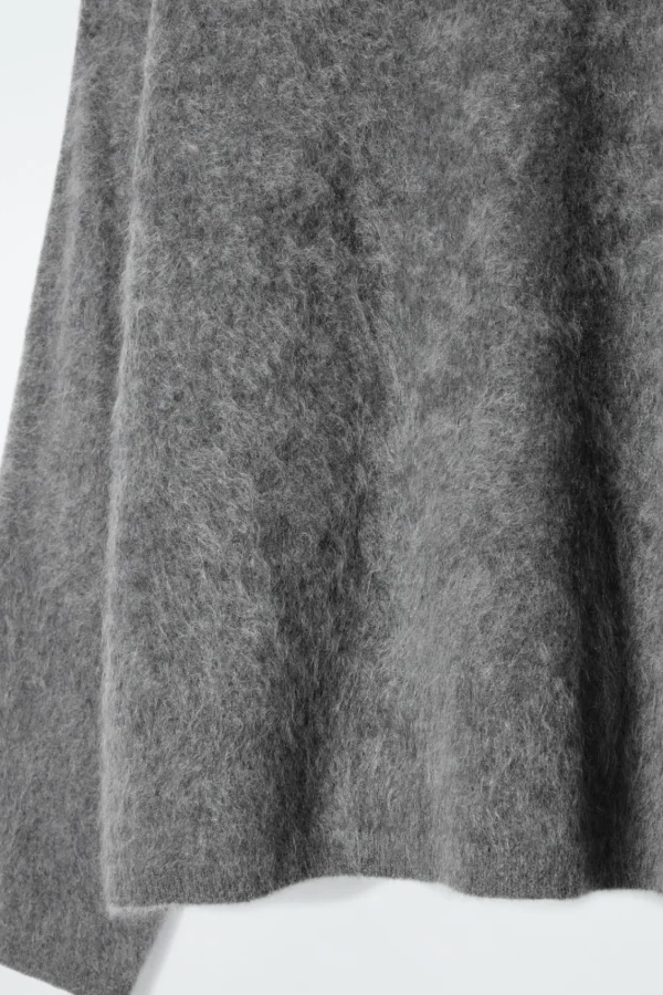 COS BRUSHED-CASHMERE TURTLENECK SWEATER CHARCOAL Sale