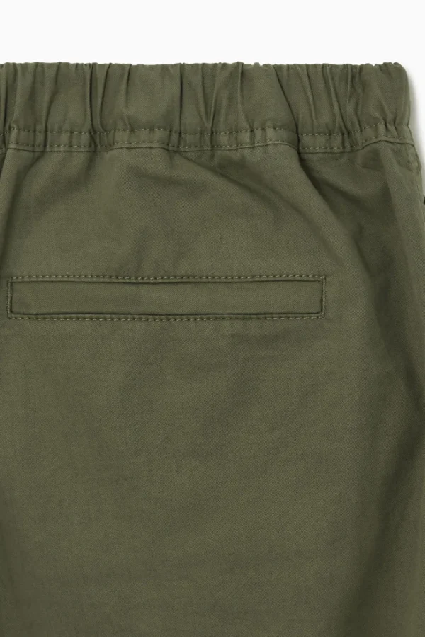 COS BUCKLED UTILITY SHORTS KHAKI BROWN Cheap