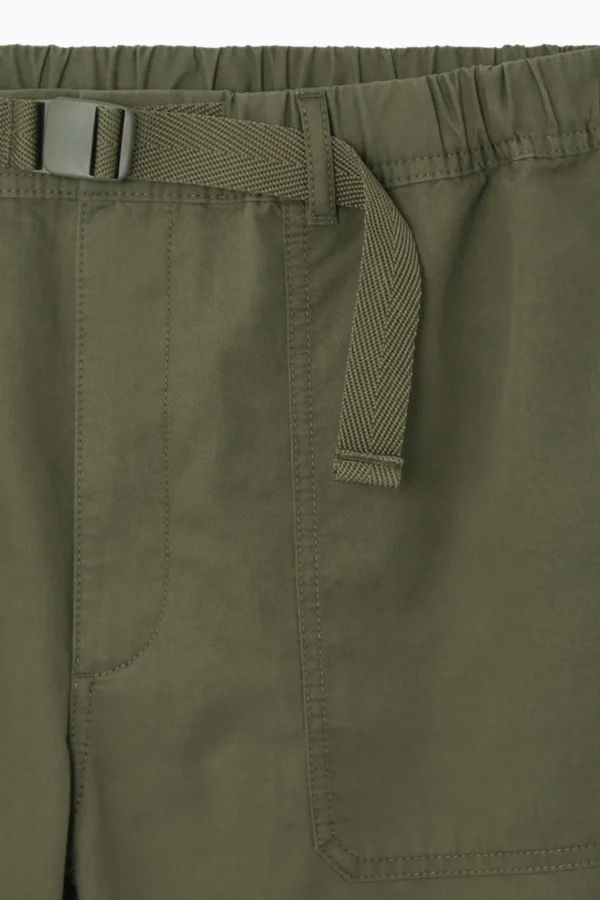 COS BUCKLED UTILITY SHORTS KHAKI BROWN Cheap