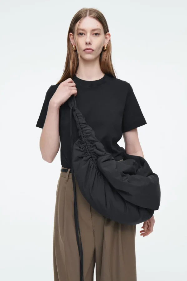 COS CANOPY OVERSIZED CROSSBODY - NYLON BLACK Cheap