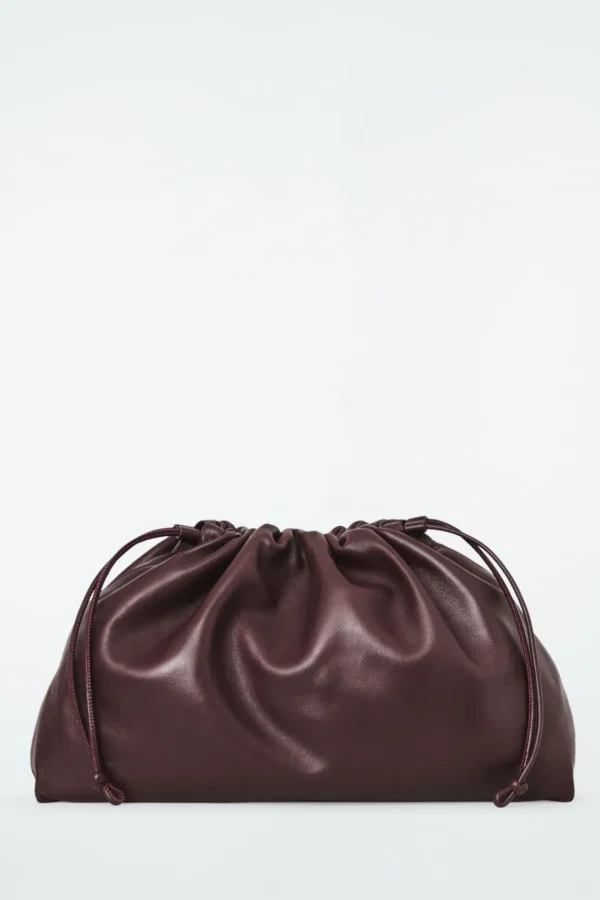 COS CAVATELLI CLUTCH - LEATHER BORDEAUX Outlet