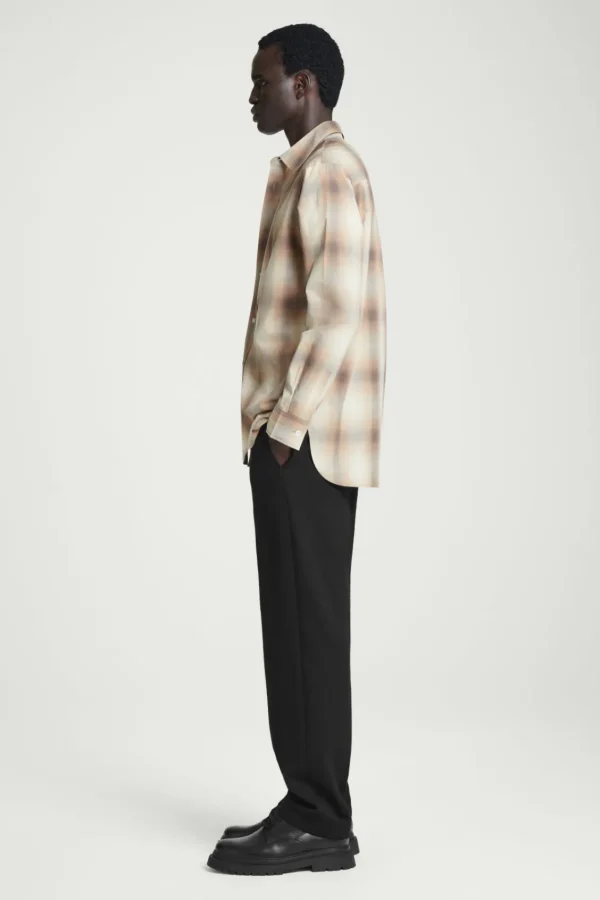 COS CHECKED COTTON SHIRT BEIGE / CHECKED Fashion