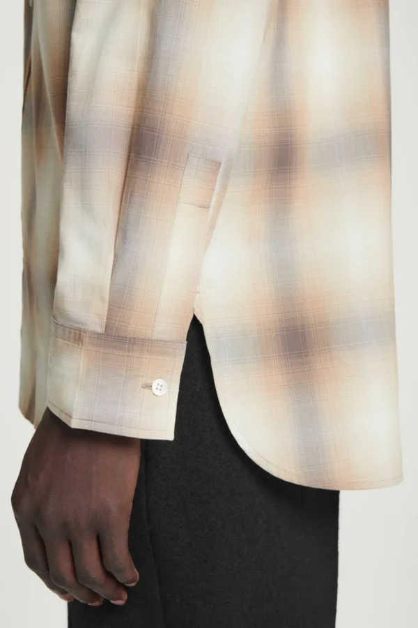 COS CHECKED COTTON SHIRT BEIGE / CHECKED Fashion