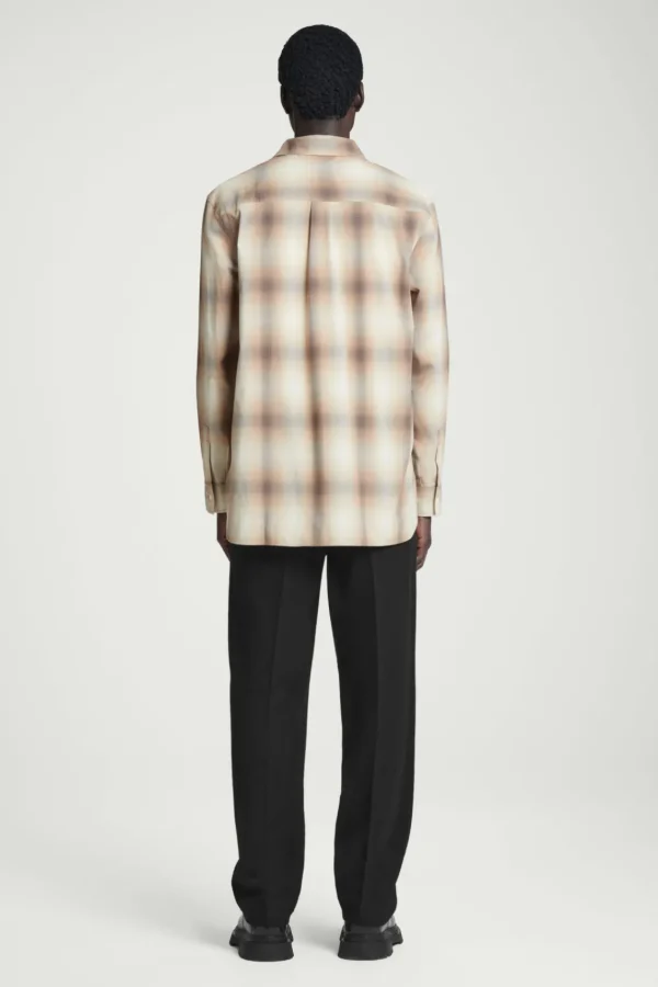 COS CHECKED COTTON SHIRT BEIGE / CHECKED Fashion