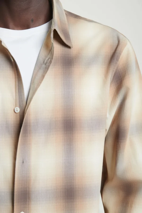 COS CHECKED COTTON SHIRT BEIGE / CHECKED Fashion