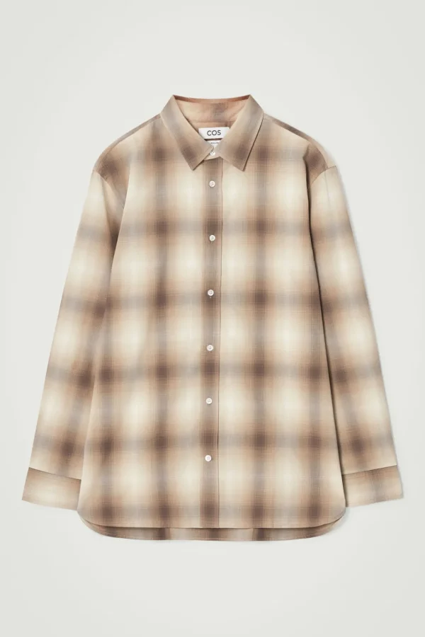 COS CHECKED COTTON SHIRT BEIGE / CHECKED Fashion