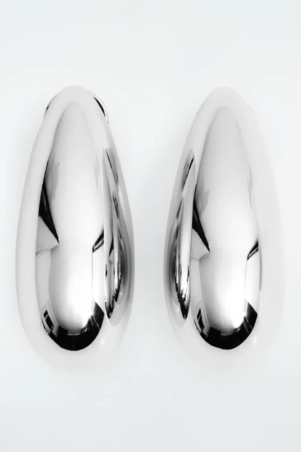 COS CHUNKY DROPLET EARRINGS SILVER Sale