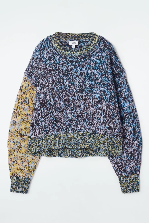 COS CHUNKY HAND-KNIT WOOL JUMPER MULTICOLORED Store