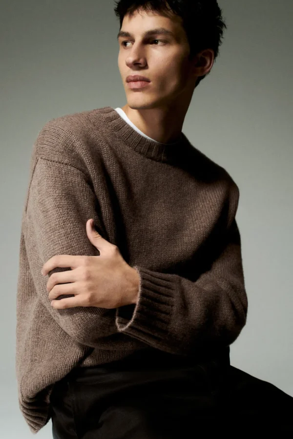 COS CHUNKY PURE CASHMERE SWEATER BEIGE Fashion