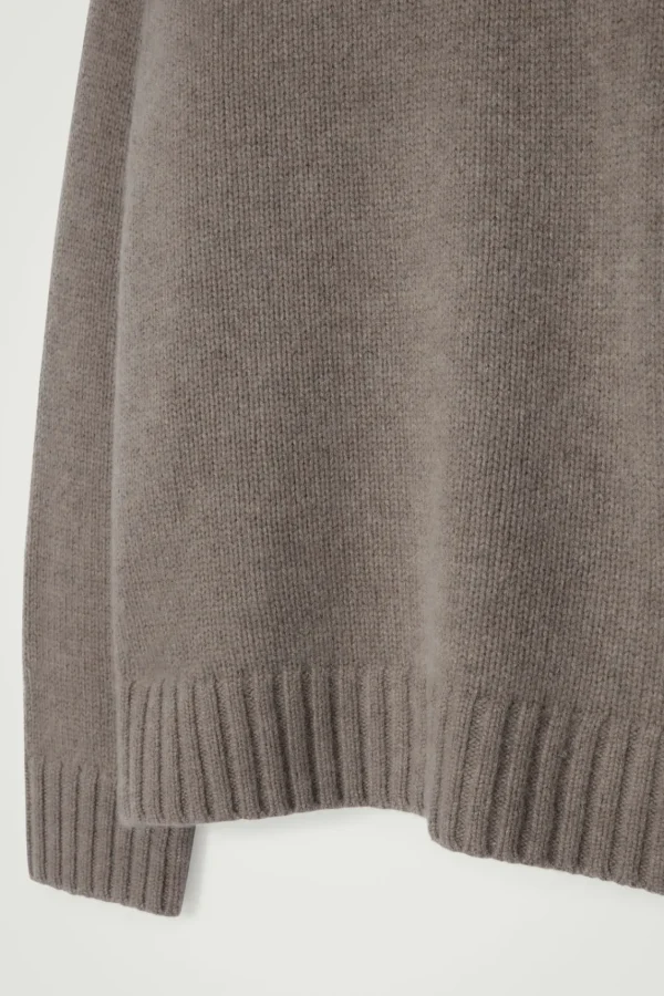 COS CHUNKY PURE CASHMERE SWEATER BEIGE Fashion