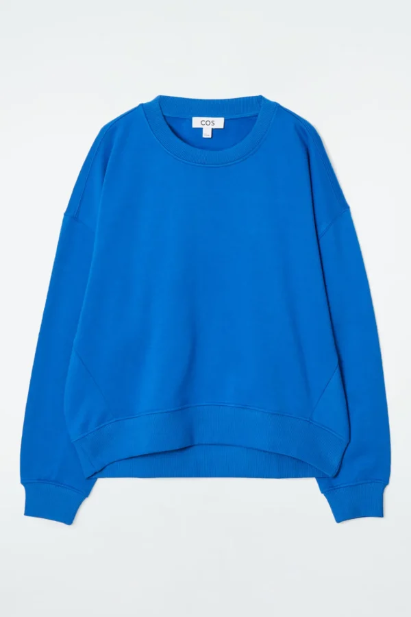 COS CLASSIC CREW-NECK SWEATSHIRT COBALT BLUE Flash Sale