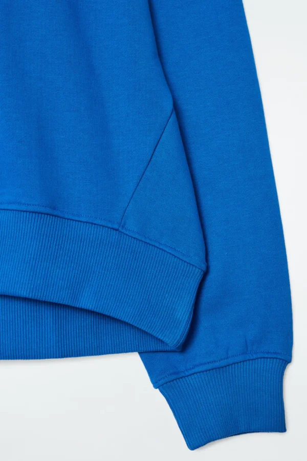 COS CLASSIC CREW-NECK SWEATSHIRT COBALT BLUE Flash Sale