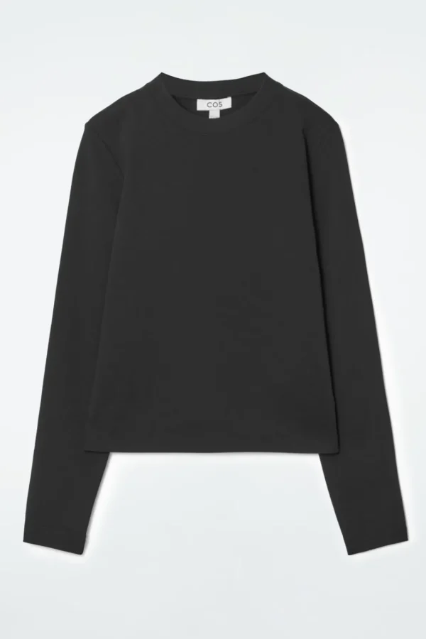 COS CLEAN CUT REGULAR LONG-SLEEVED T-SHIRT BLACK Shop