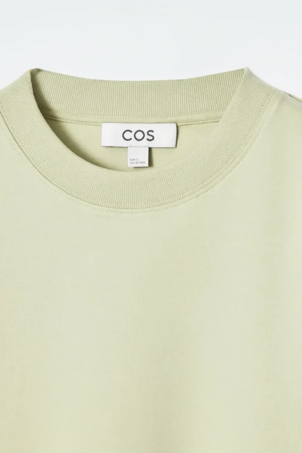 COS CLEAN CUT REGULAR LONG-SLEEVED T-SHIRT LIGHT GREEN Best