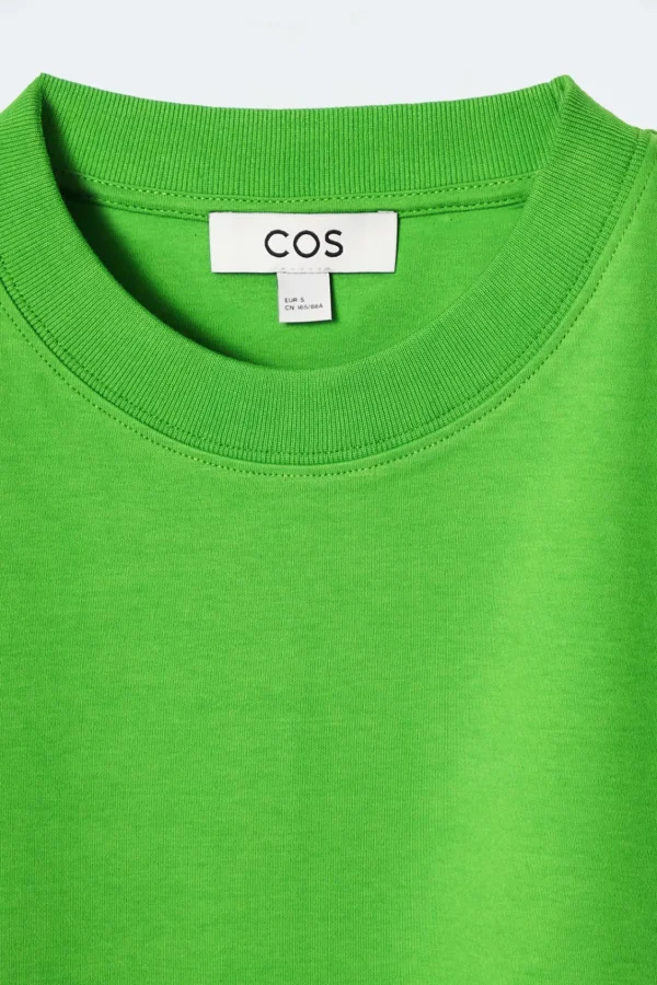 COS CLEAN CUT REGULAR LONG-SLEEVED T-SHIRT BRIGHT GREEN Best