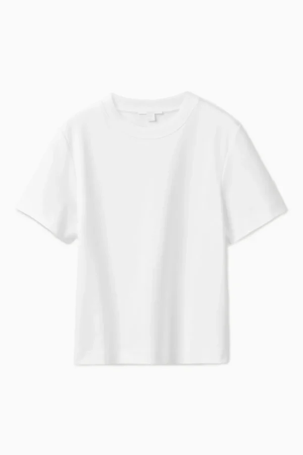 COS CLEAN CUT REGULAR T-SHIRT White Flash Sale