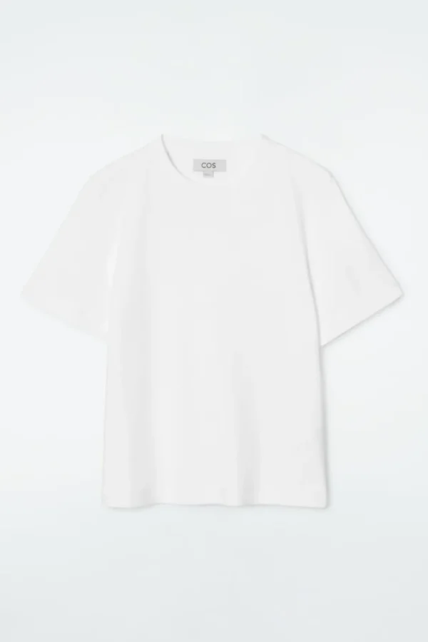 COS CLEAN CUT REGULAR T-SHIRT White Flash Sale