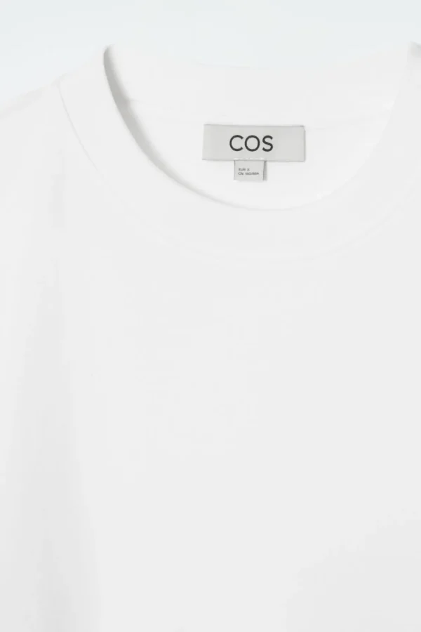 COS CLEAN CUT REGULAR T-SHIRT White Flash Sale