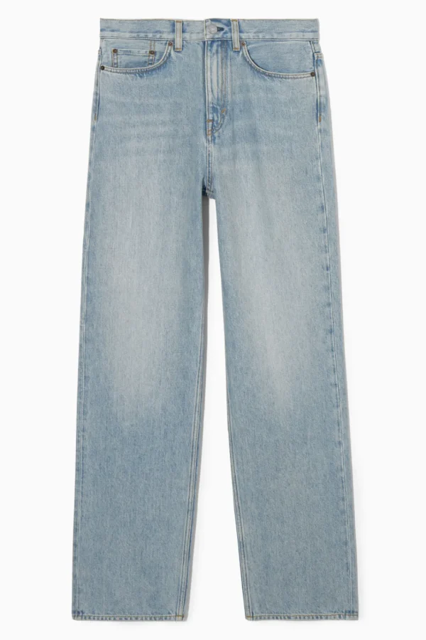 COS COLUMN STRAIGHT-LEG JEANS LIGHT BLUE Flash Sale