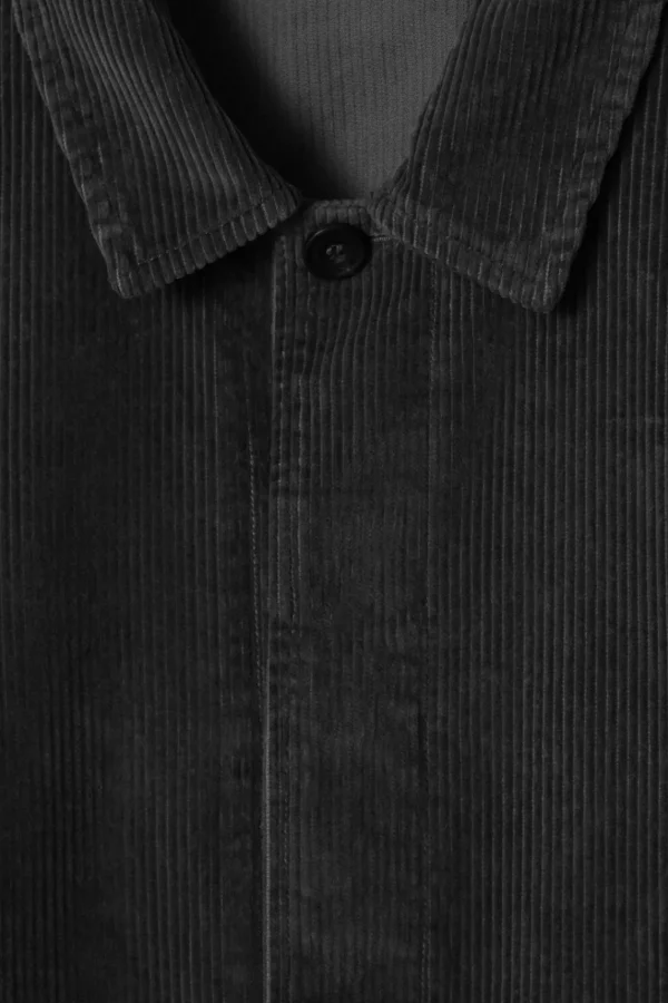 COS CORDUROY OVERSHIRT BLACK Clearance