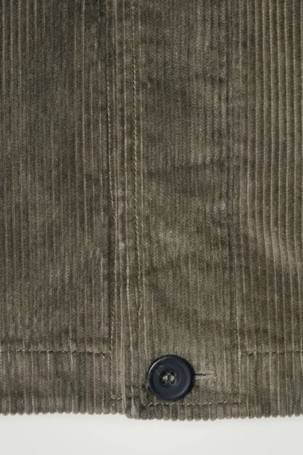 COS CORDUROY OVERSHIRT DARK KHAKI Clearance