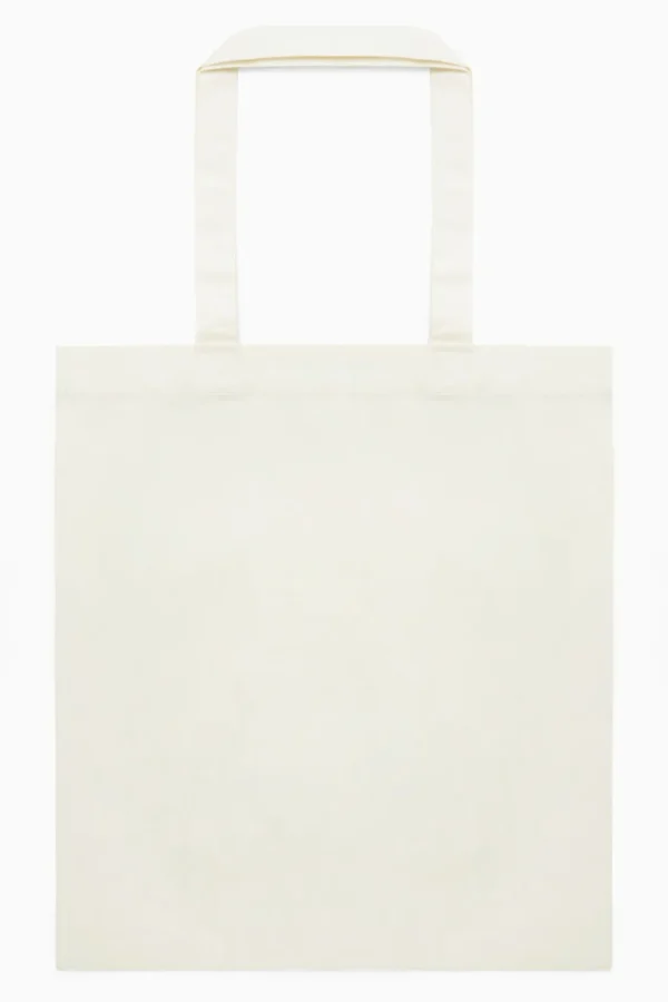 COS EQUALITY CANVAS TOTE BAG WHITE Sale