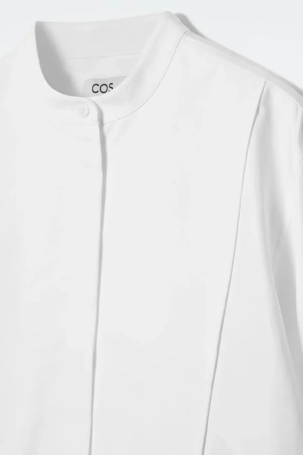 COS COTTON TUXEDO SHIRT WHITE Hot