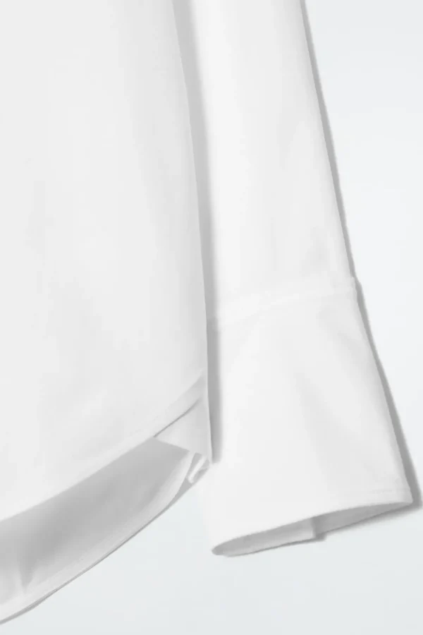 COS COTTON TUXEDO SHIRT WHITE Hot