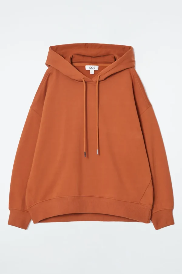 COS COTTON-JERSEY HOODIE RUST Discount