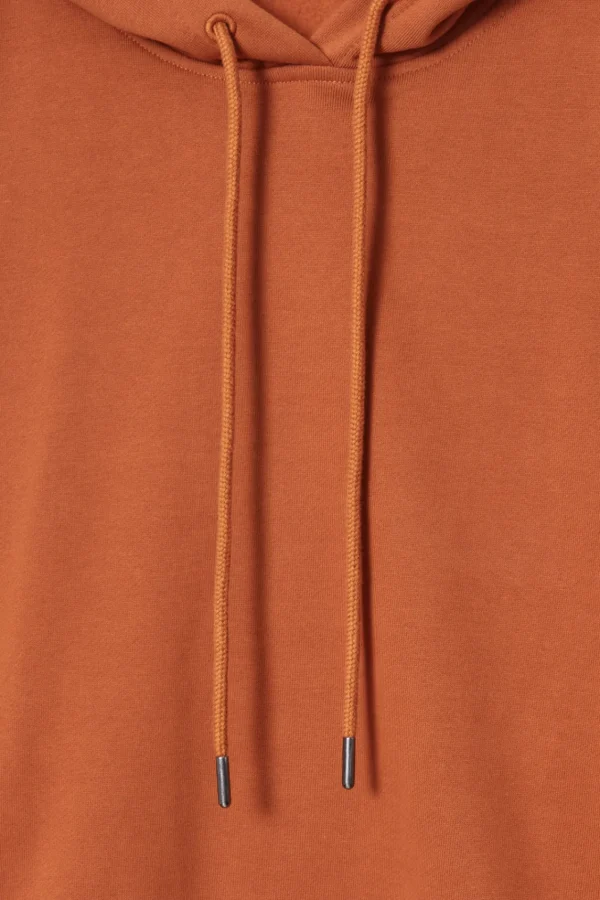 COS COTTON-JERSEY HOODIE RUST Discount