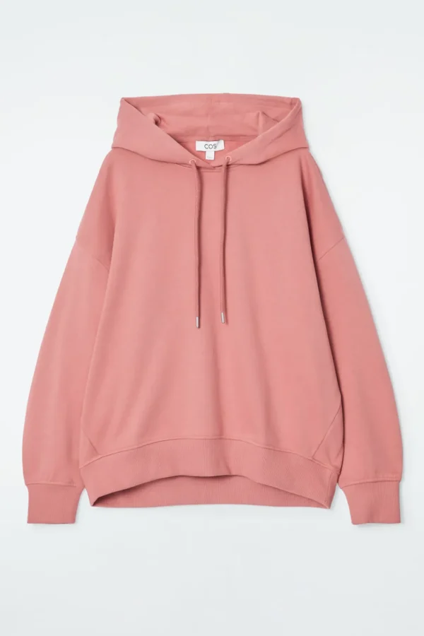 COS COTTON-JERSEY HOODIE DUSTY PINK Cheap