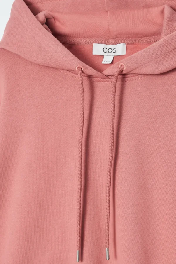 COS COTTON-JERSEY HOODIE DUSTY PINK Cheap